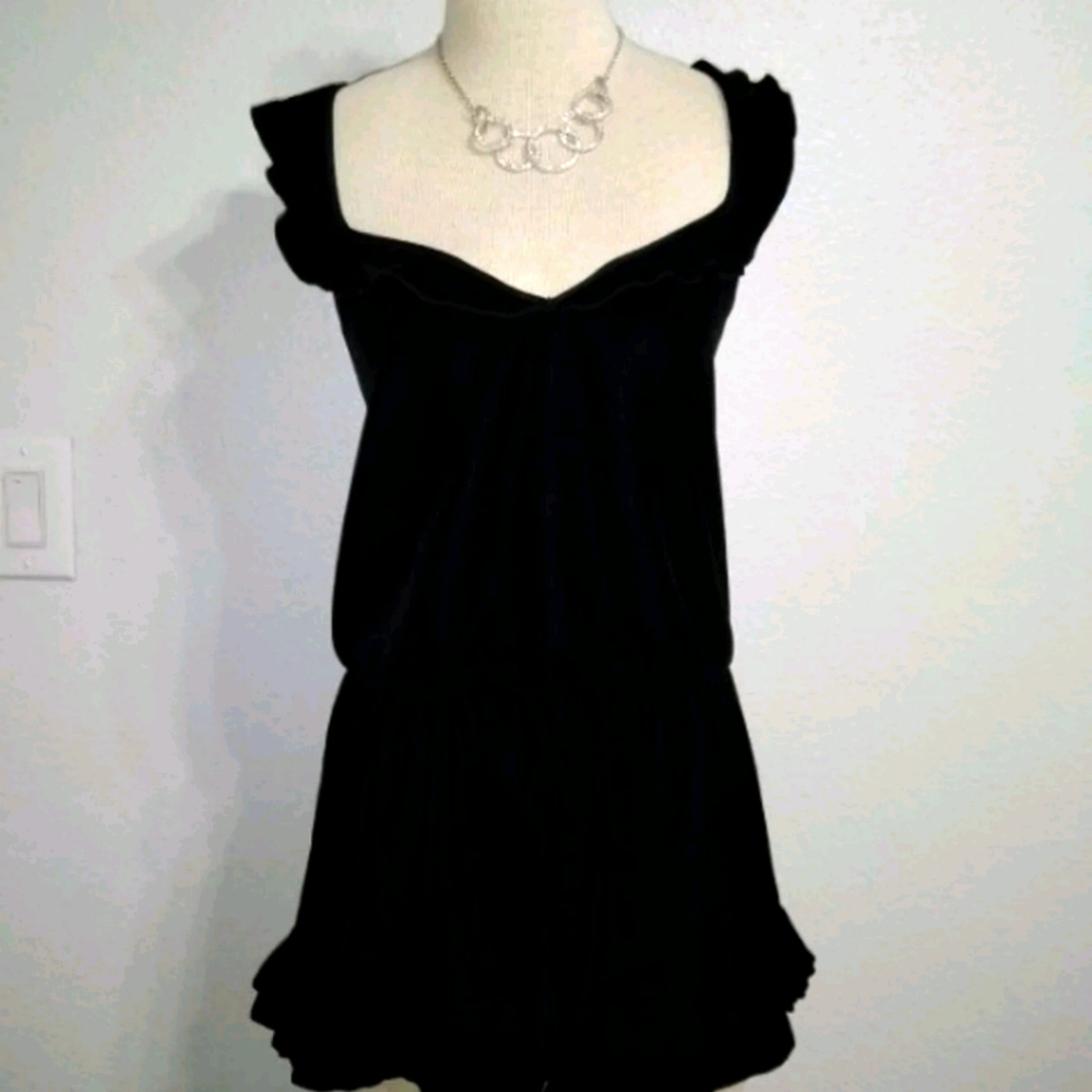 Victoria's Secret Black Velvet Romper